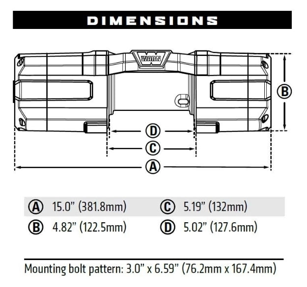WARN AXON 55-S Powersports Winch - 5,500 lb Synthetic Rope