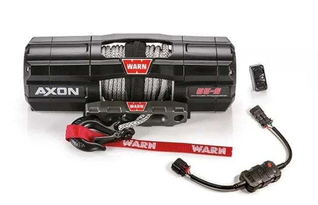 WARN AXON 55-S Powersports Winch - 5,500 lb Synthetic Rope