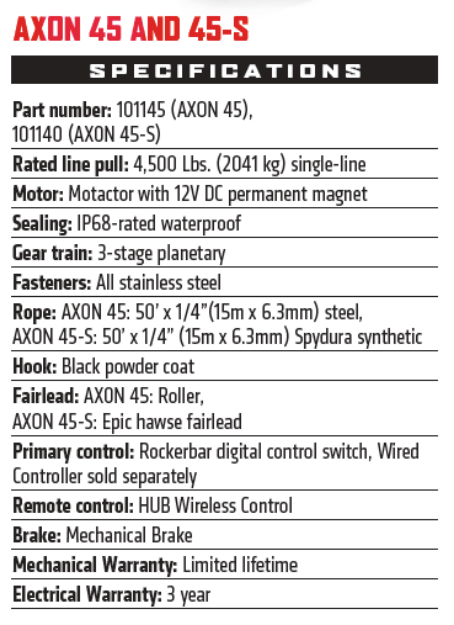 WARN AXON 45 Powersports Winch - 4,500 lb Capacity
