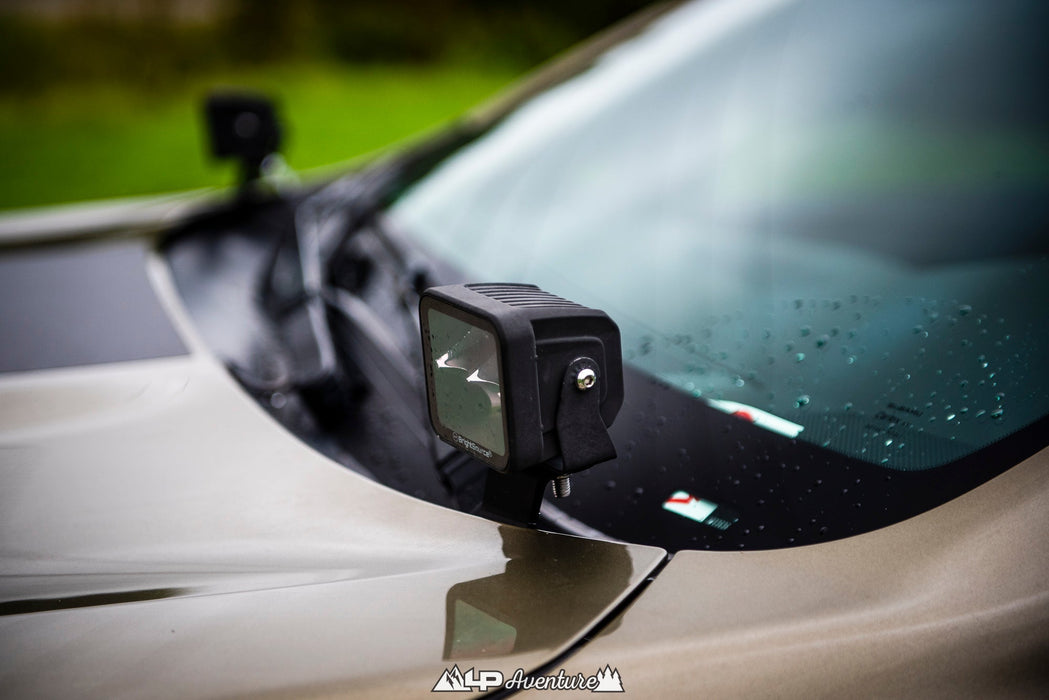 LP Aventure - Hood light brackets (Pair) - Outback 2020-2025 / Outback Wilderness 2022-2025 - Bare Stainless Steel