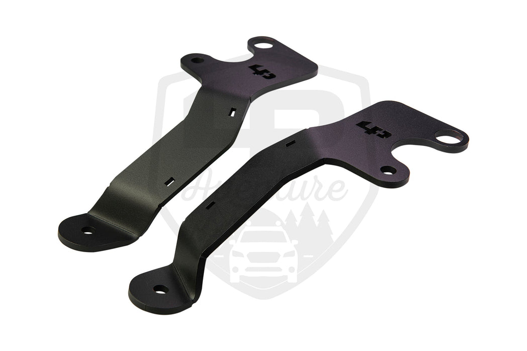 LP Aventure - Hood light brackets (Pair) - Outback 2020-2025 / Outback Wilderness 2022-2025 - Bare Stainless Steel