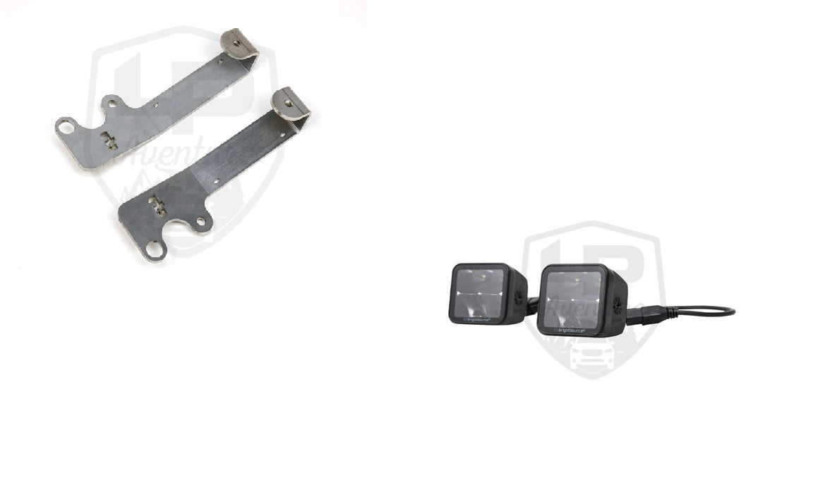 LP Aventure - Hood light brackets (Pair) - 2015-2019 Subaru Outback - Bare